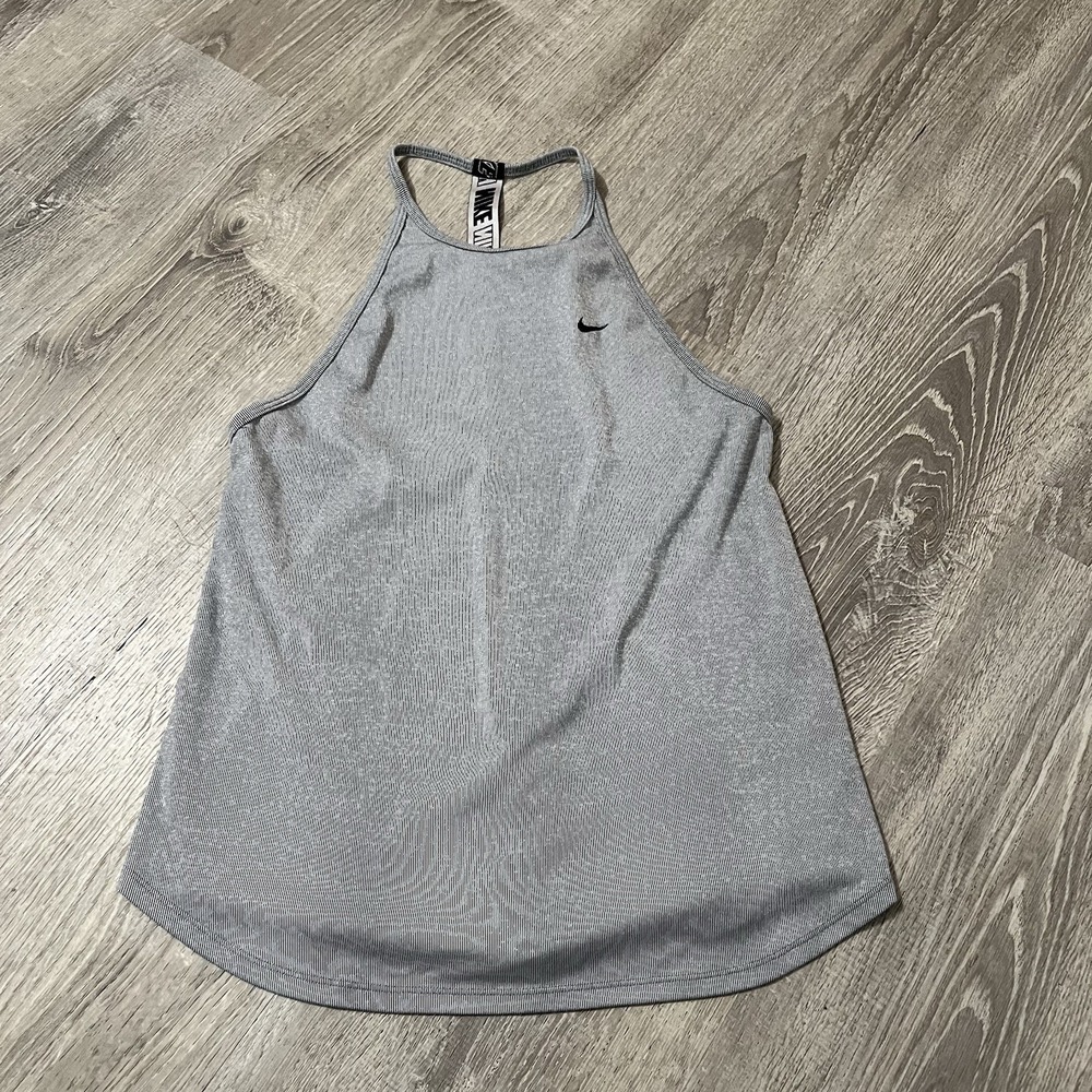 Nike‎ Black White Printed Mesh Top Tank Size Medium Sports
